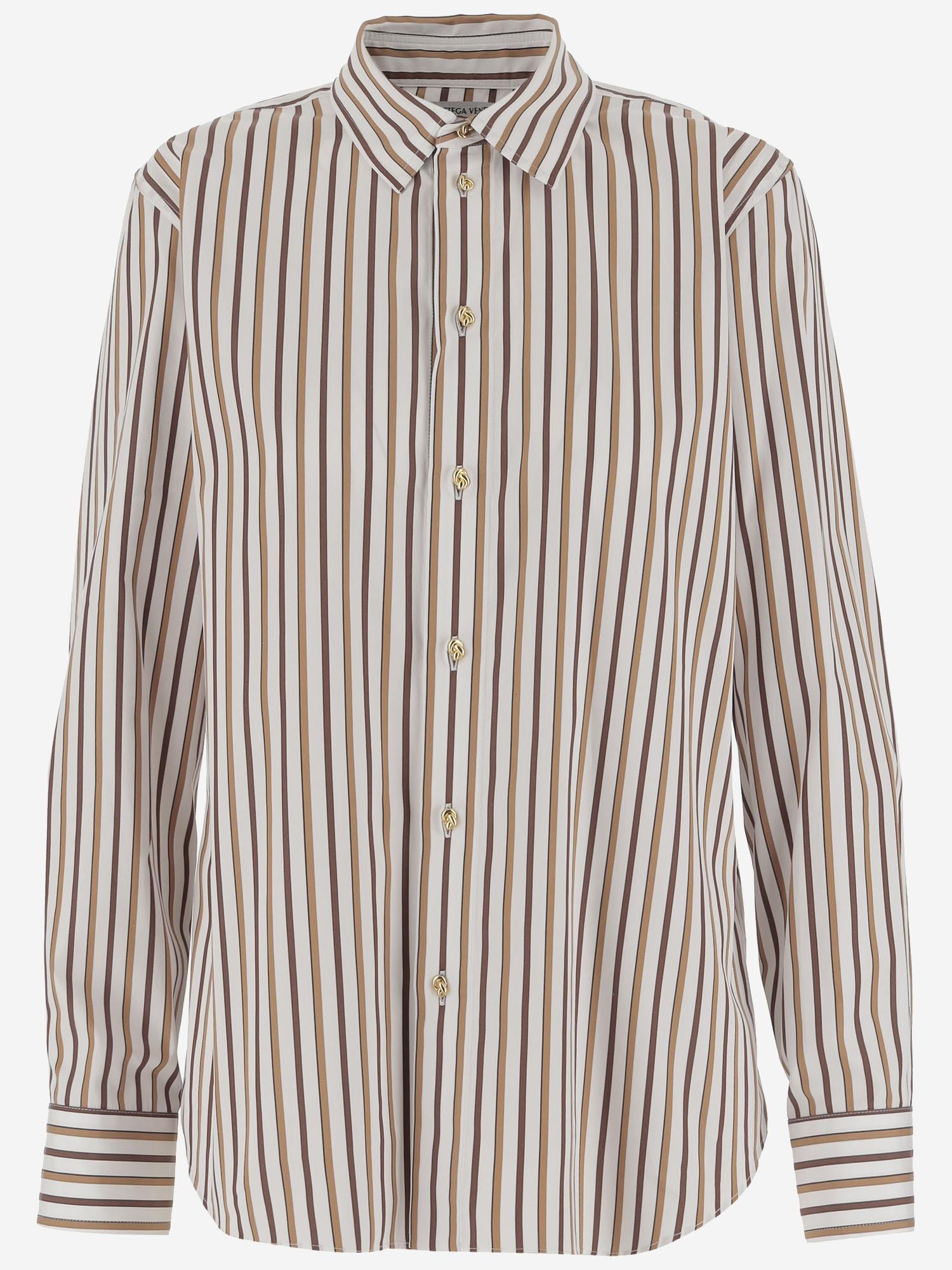 CAMICIA A RIGHE IN COTONE 838420 V5PL09070 BOTTEGA VENETA 