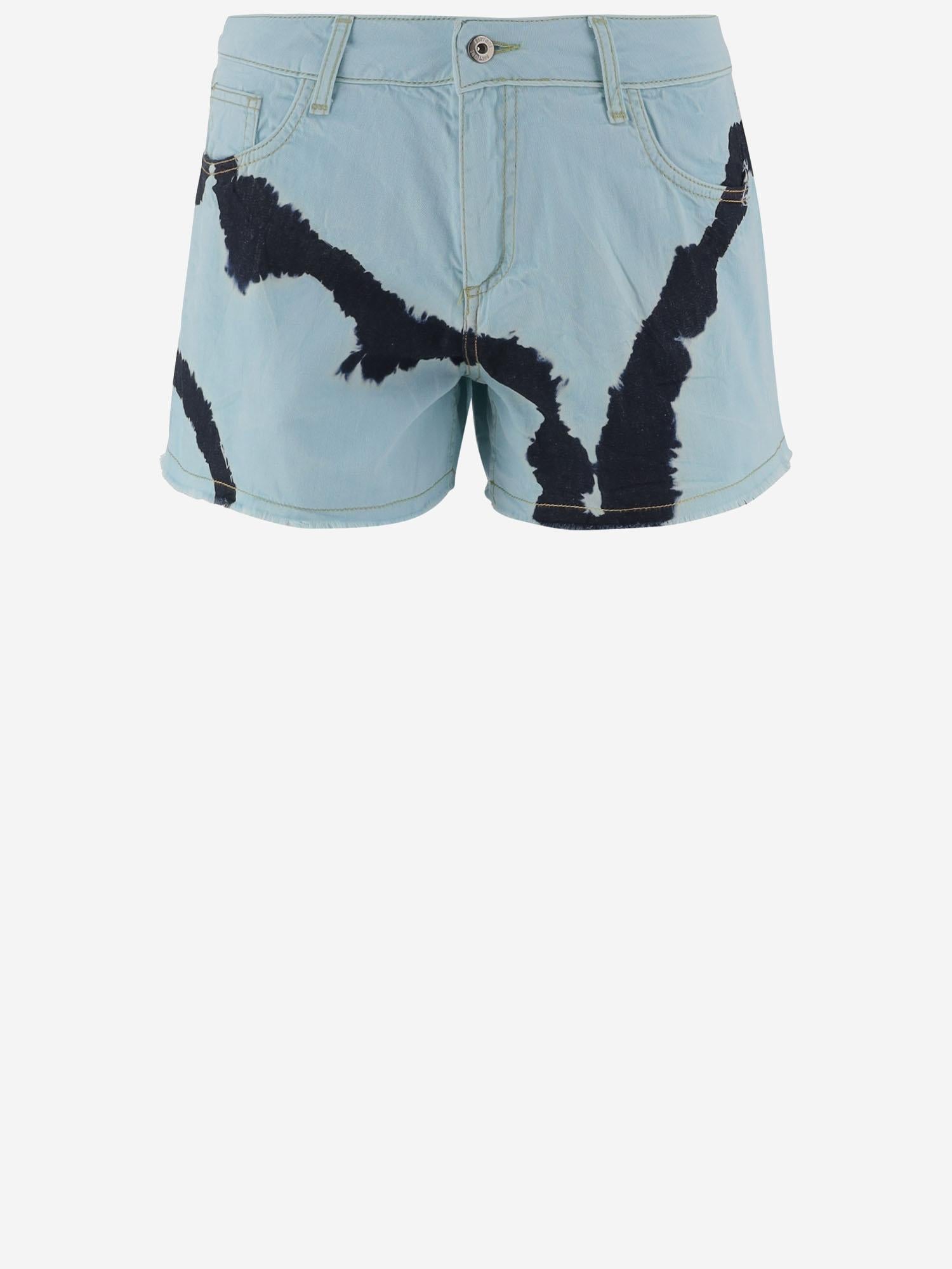 PANTALONI CORTI IN COTONE CON MOTIVO TIE-DYE DAM26TU4 BLUE DONT @ ME 