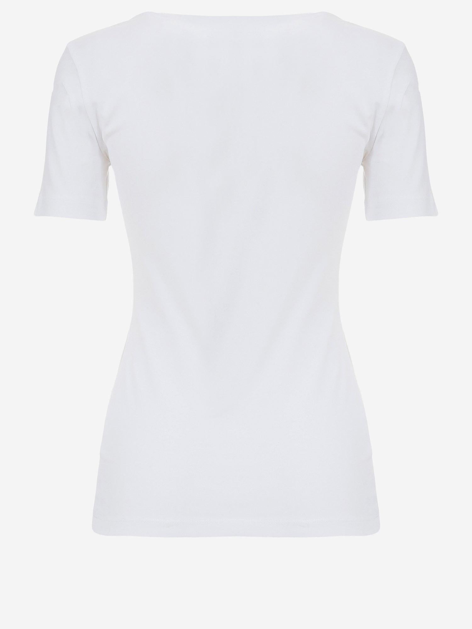 T-SHIRT IN COTONE STRETCH CON LOGO FRONTALE 80PAHT02 CJ502G03 JUST CAVALLI 