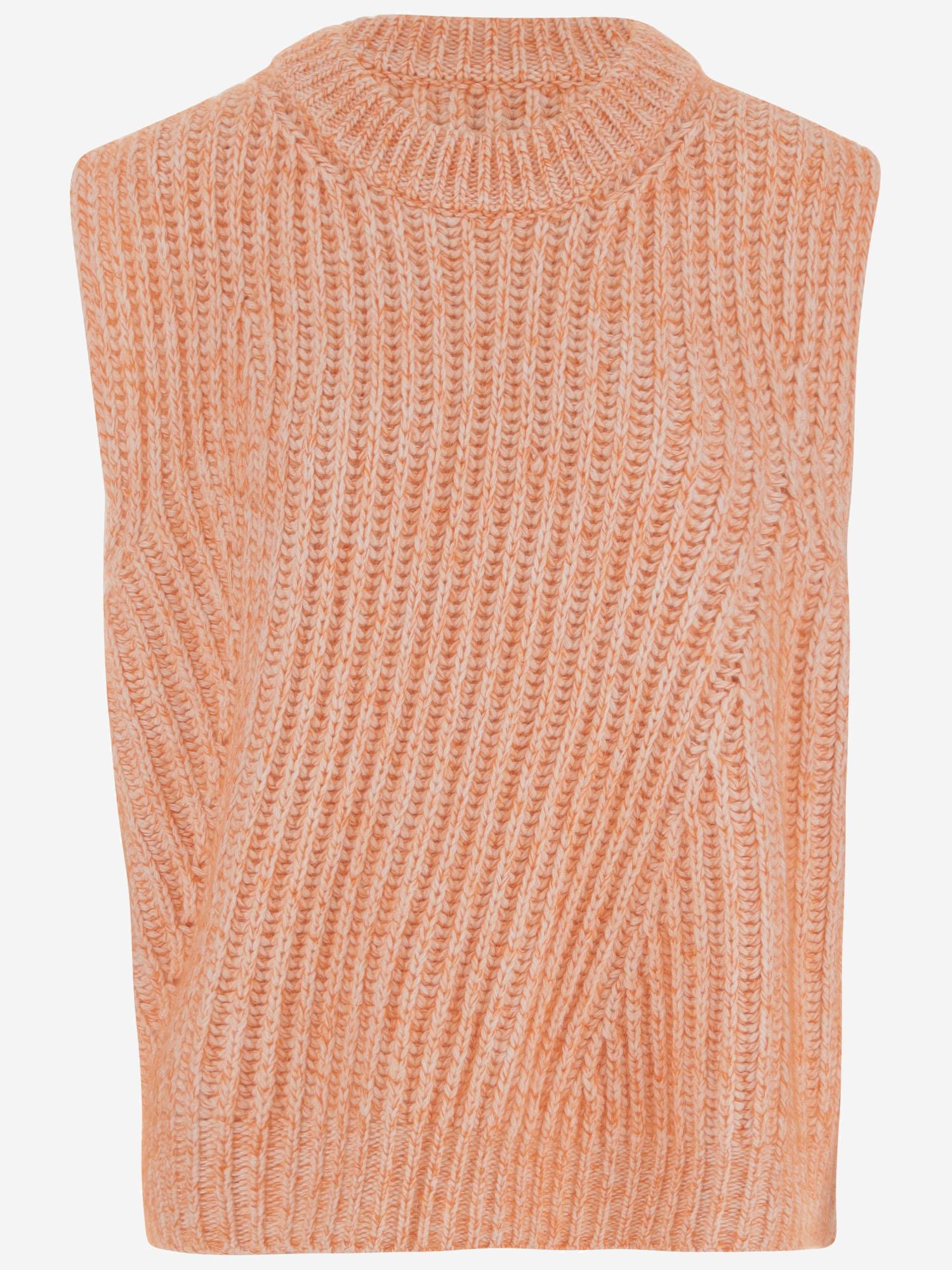 Maglione smanicato in misto lana a coste W25663 0530 SASUPHI 