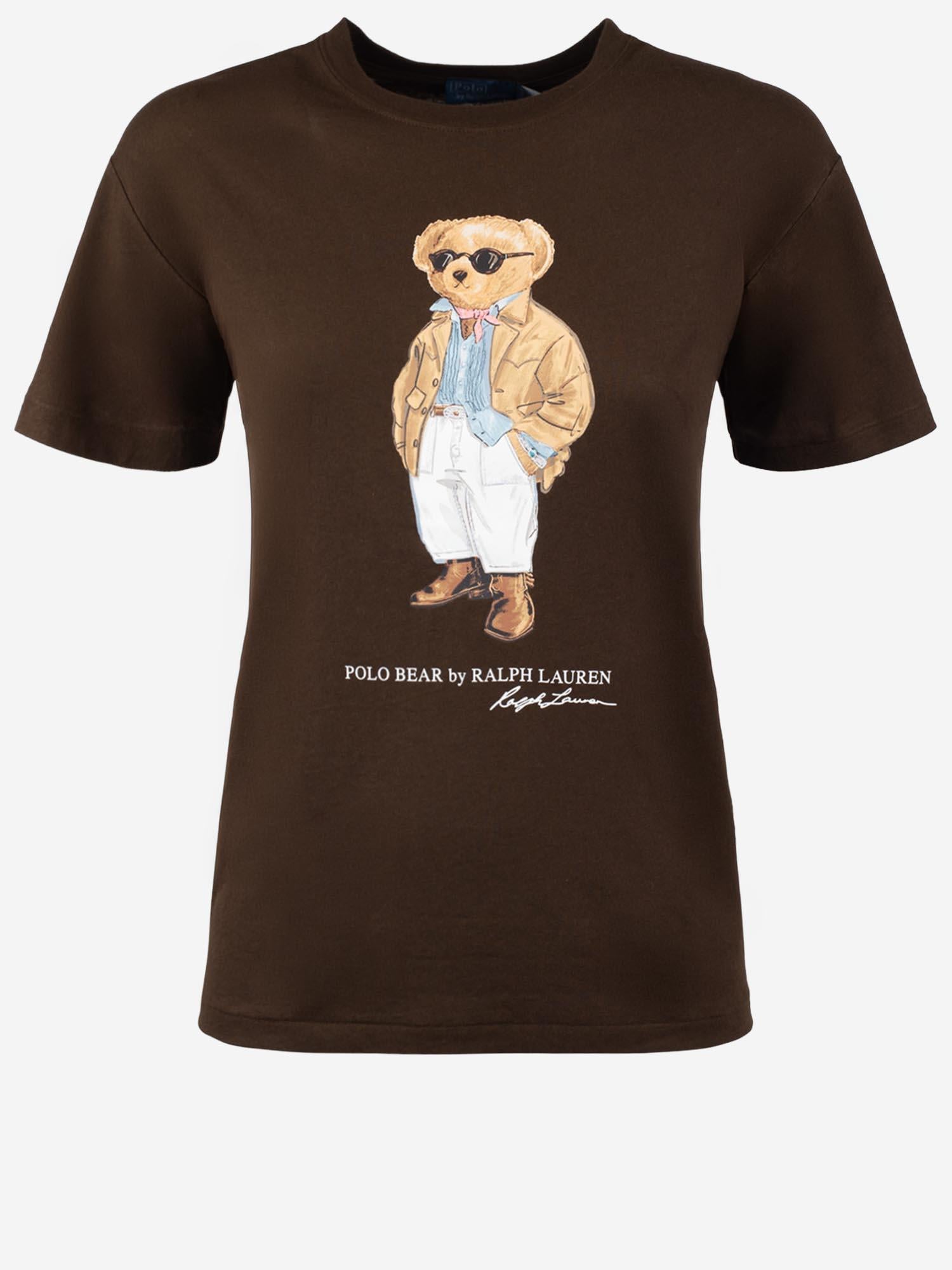 T-shirt in cotone con stampa 211A96599 001 POLO RALPH LAUREN 