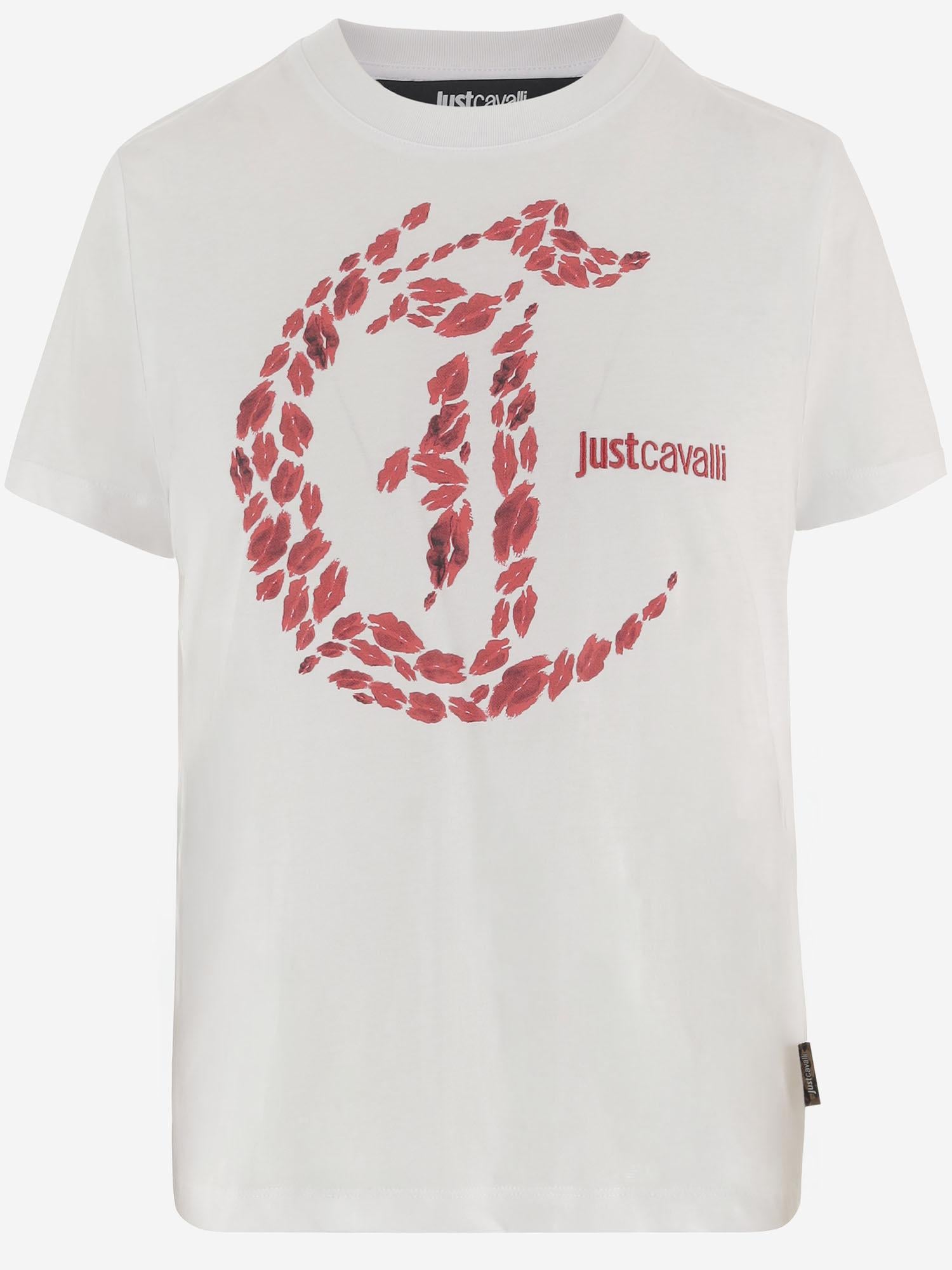 T-SHIRT IN COTONE CON STAMPA 80PAHT17 CJ500QT5 JUST CAVALLI 