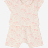 SET LAELIA IN COTONE CON MOTIVO A FIORI S06NNIK00012 521 BONPOINT KIDS 