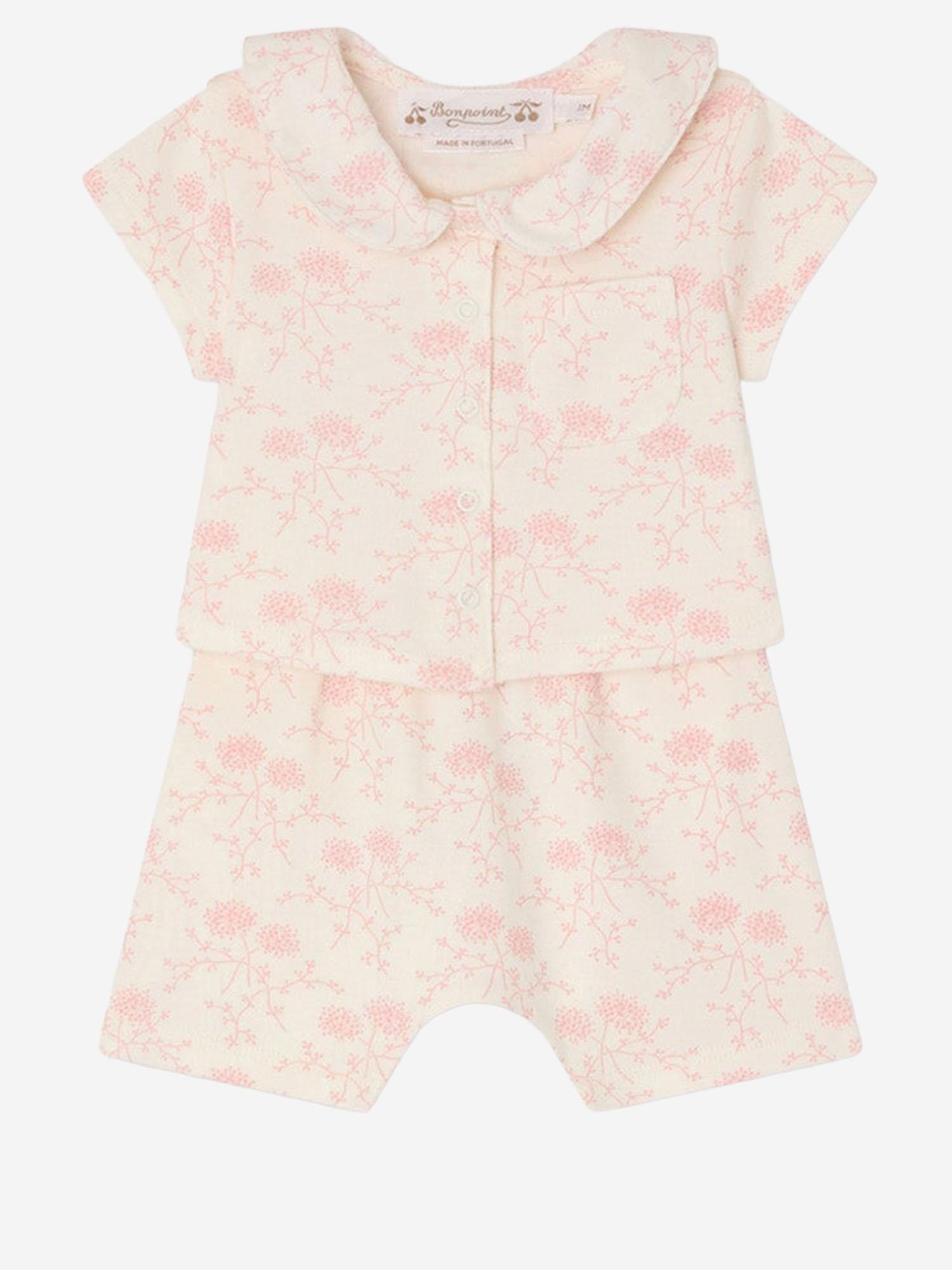 SET LAELIA IN COTONE CON MOTIVO A FIORI S06NNIK00012 521 BONPOINT KIDS 