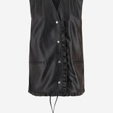 GILET LEA GALA IN PELLE J013 LEADARKBROWN NICCOLO PASQUALETTI 