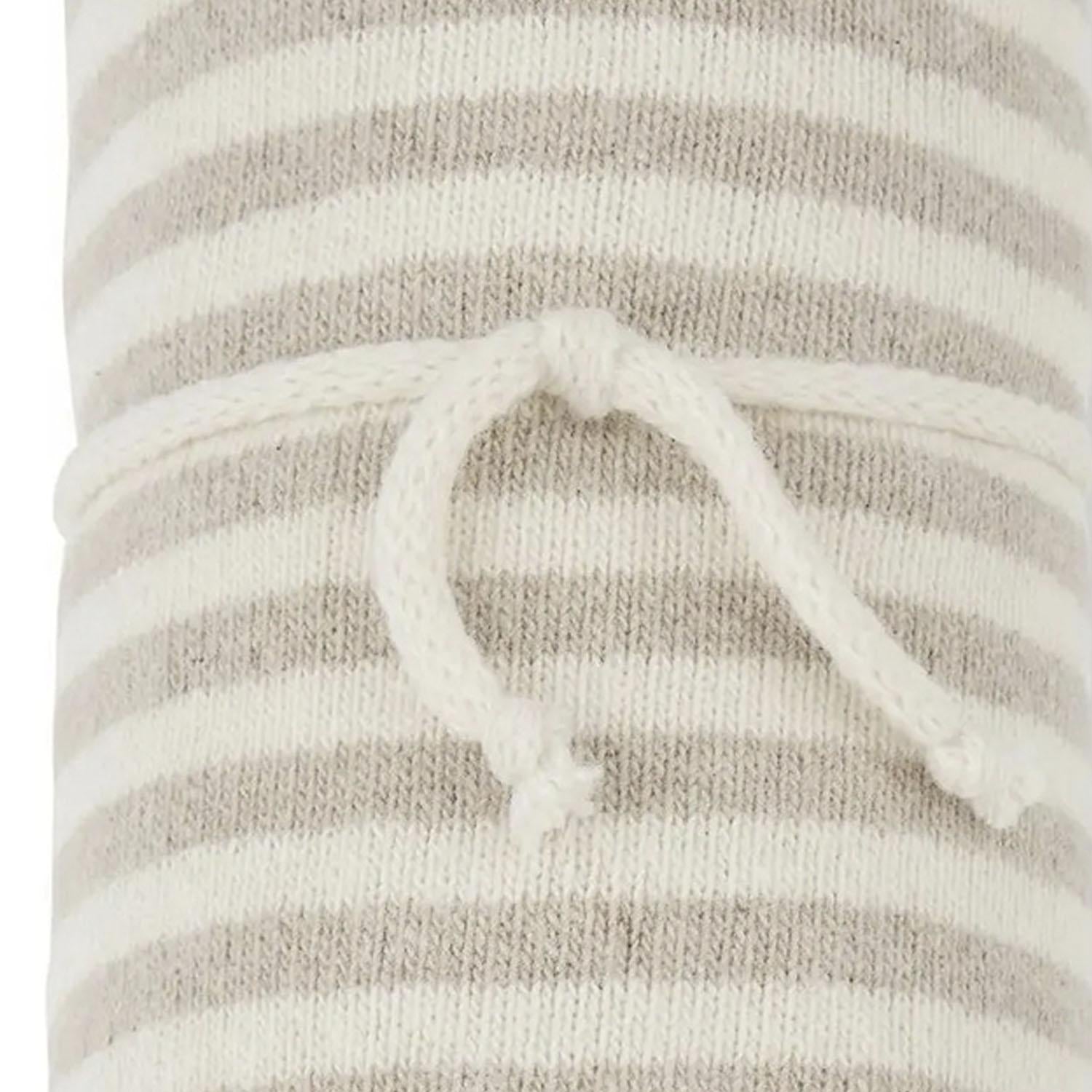 COPERTA JEANINE A RIGHE IN COTONE MISTO 25W042 NUDE 1+ IN THE FAMILY KIDS 