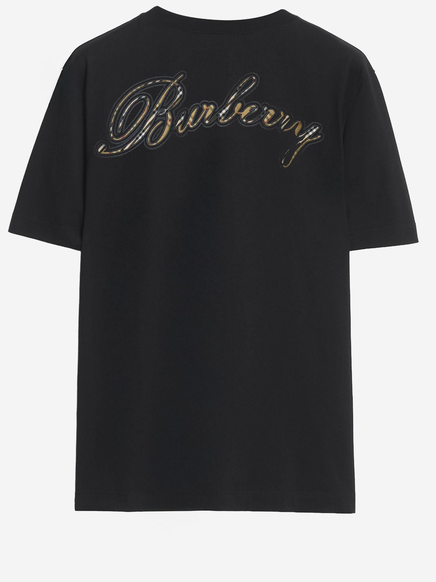 T-SHIRT IN COTONE CON LOGO 8119183 BLACK BURBERRY 