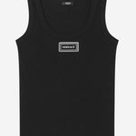 CANOTTA IN COTONE STRETCH CON LOGO 1023210 1A172221B000 VERSACE 