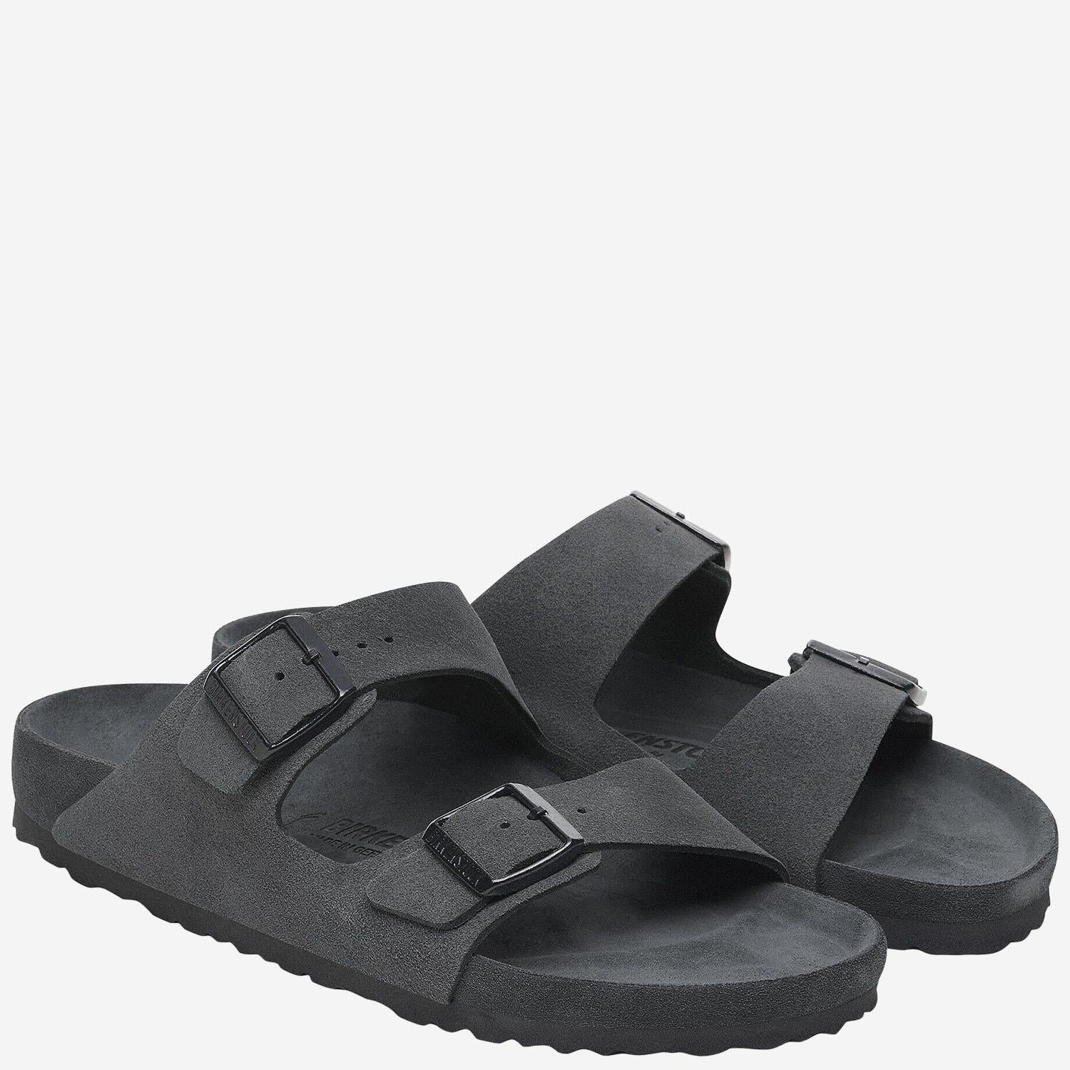 SANDALI ARIZONA IN SUEDE 1018402 CHARCOAL BIRKENSTOCK 