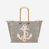 BORSA A RIGHE IN COTONE CON RICAMO BEA0003 00929L MC2 SAINT BARTH 