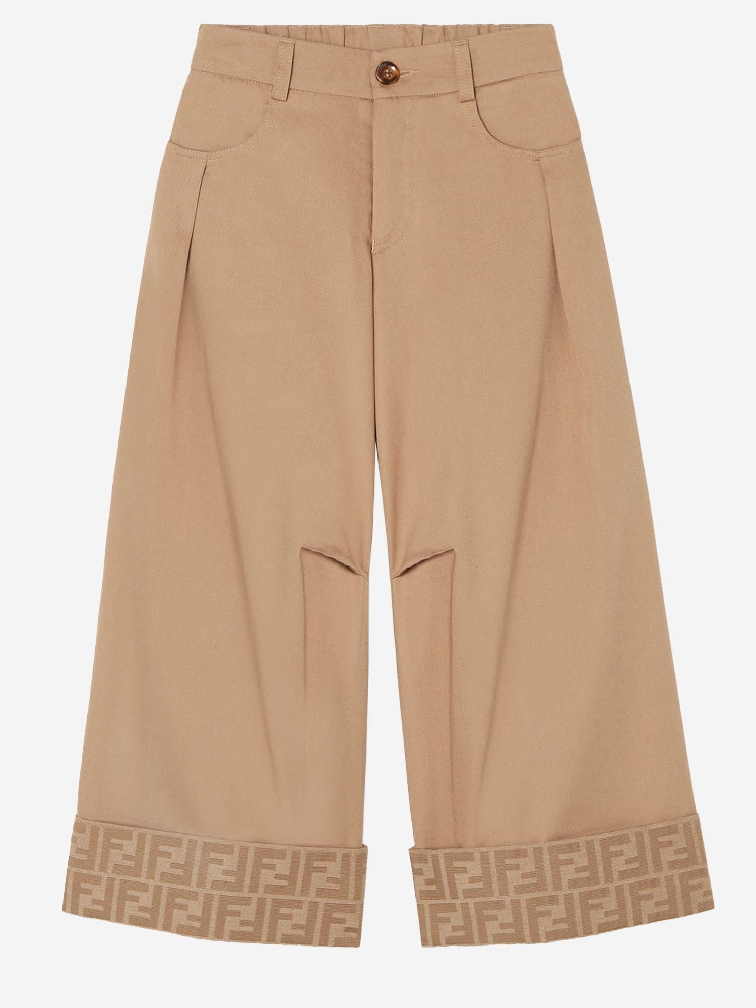 Pantaloni junior in cotone stretch JFF381 AS5YF0QU5 FENDI KIDS 