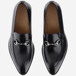 Mocassino in pelle con morsetto 812133 AAEAK1000 GUCCI 