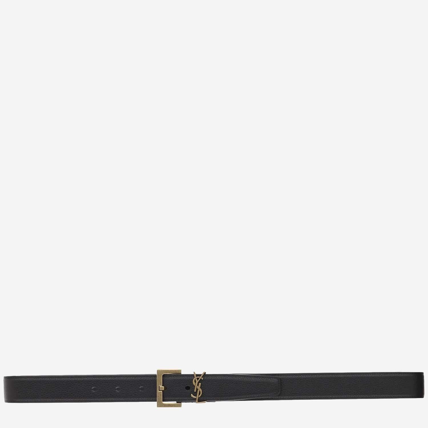 CINTURA IN PELLE CASSANDRE 634440 DTI0W1000 SAINT LAURENT 