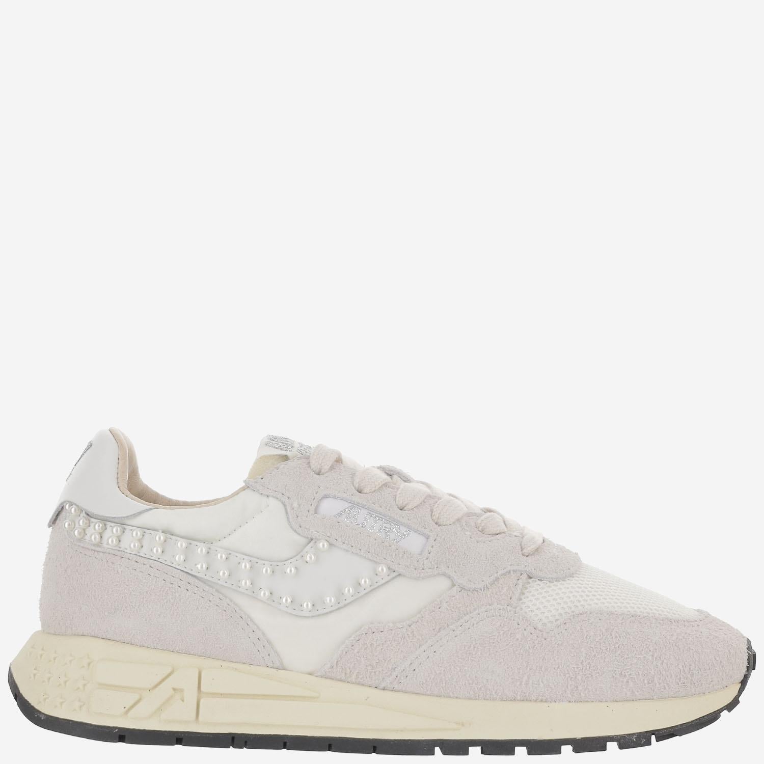 SNEAKERS REELWIND LOW IN NYLON E SUEDE WWLWNH01 SUENILPEAWHTWHT AUTRY 