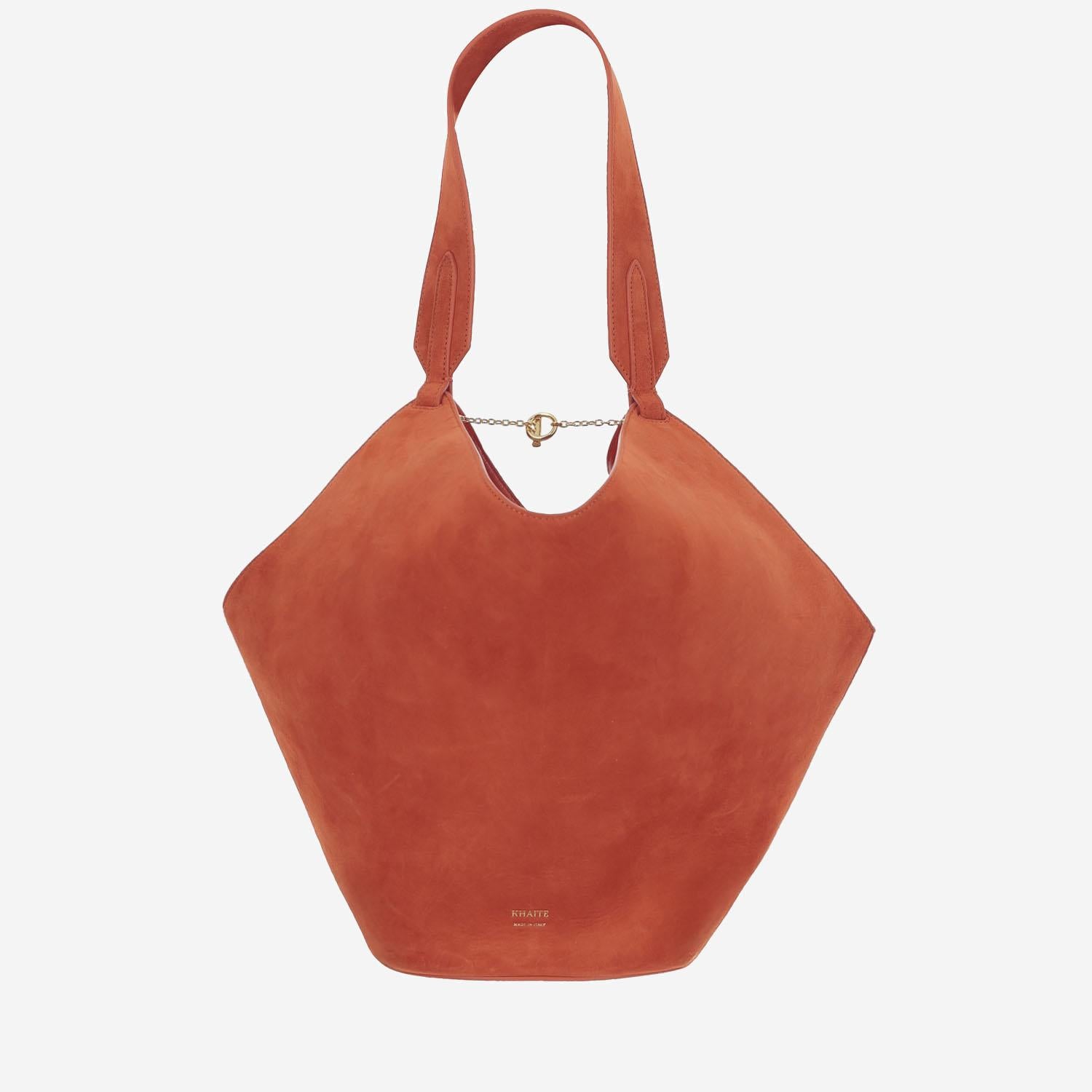 BORSA LOTUS PICCOLA IN PELLE SCAMOSCIATA H2043726 712 KHAITE 