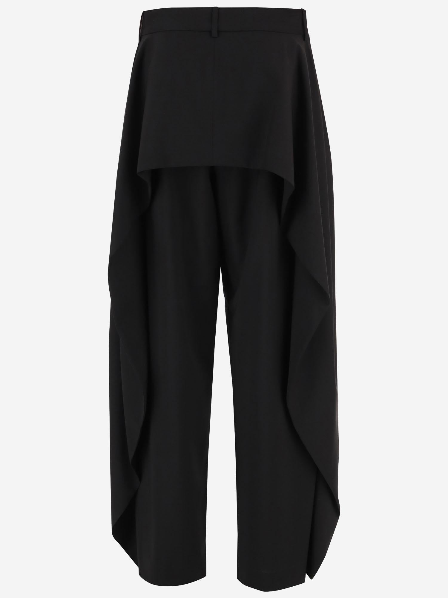 PANTALONI IN LANA CON DRAPPEGGI S540Y04XNC 1100 LOEWE 