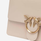 BORSA A MANO  IN PELLE CON LOGO 100066 A0F1C50Q PINKO 