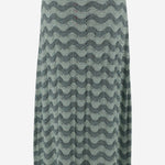 GONNA IN MISTO VISCOSA CON MOTIVO ONDULATO 067 VERDE COLOUR MARKET 