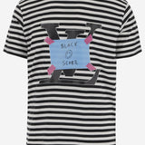 BLACK SCORE BSMCSLVSTICKERWHITEXBLACKSTRIPE