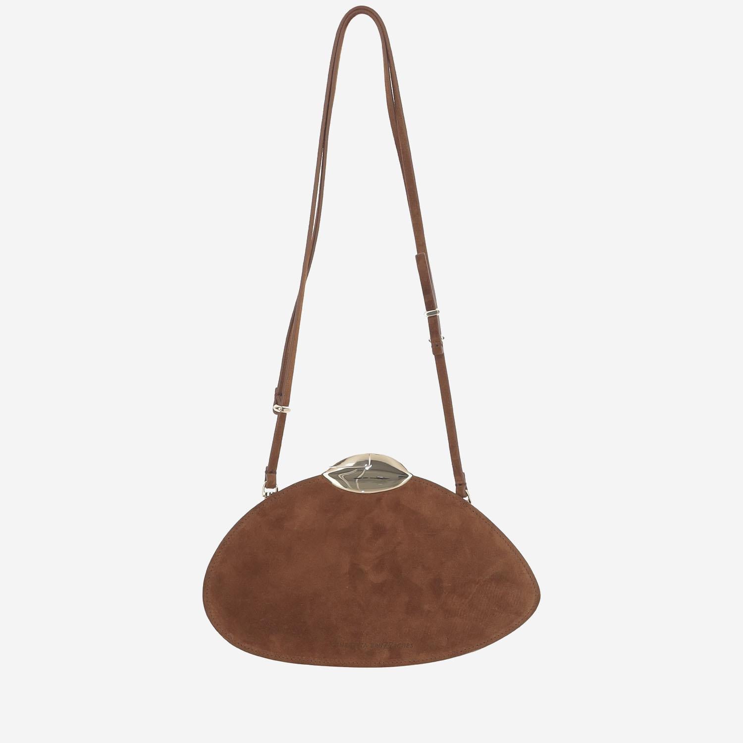 BORSA BELLE DE JOUR IN PELLE SCAMOSCIATA BELLEDEJOUR ARGENTO BENEDETTA BRUZZICHES 