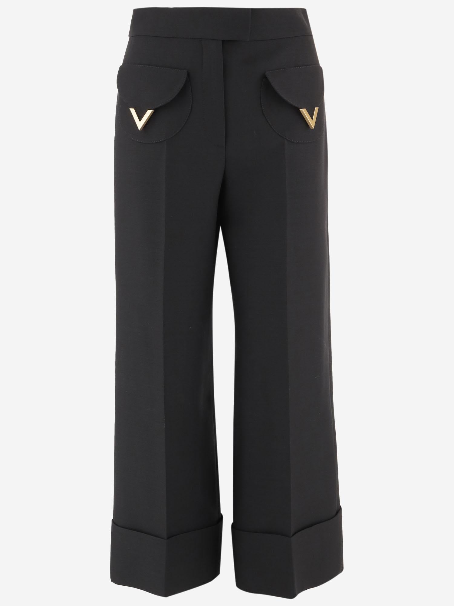 PANTALONI IN LANA E SETA 8B3RB725 1CF0NO VALENTINO 