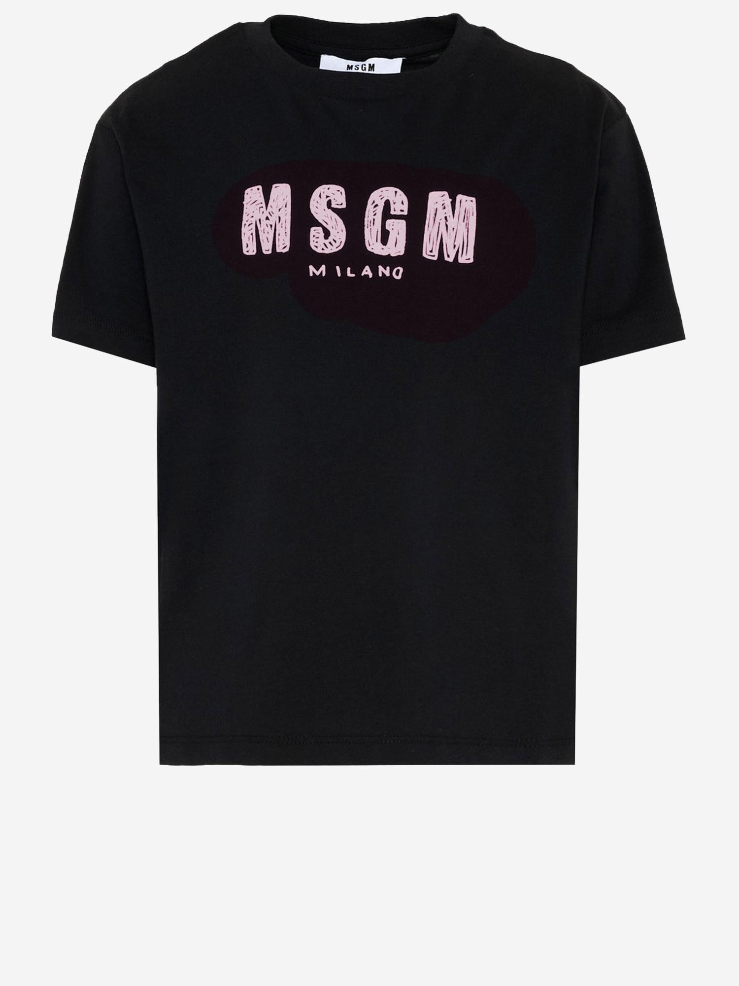 T-SHIRT IN COTONE CON LOGO S6MSJUTH004 11088 MSGM KIDS 