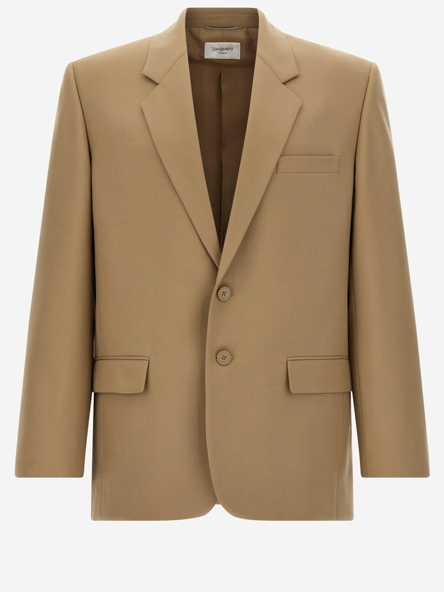 GIACCA MONOPETTO IN LANA 813942 Y405W7557 SAINT LAURENT 