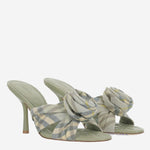 MULE MEWS ROSE IN MISTO LINO STRETCH CHECK 8101603 BREEZEIPCHECK BURBERRY 