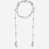 COLLANA CON  perle VSINGLE VERDE MELA 