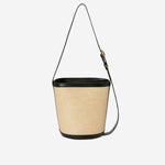 BORSA CANNOLO BUCKET IN PELLE E RAFIA J07ZH0059 P8930280 JIL SANDER 