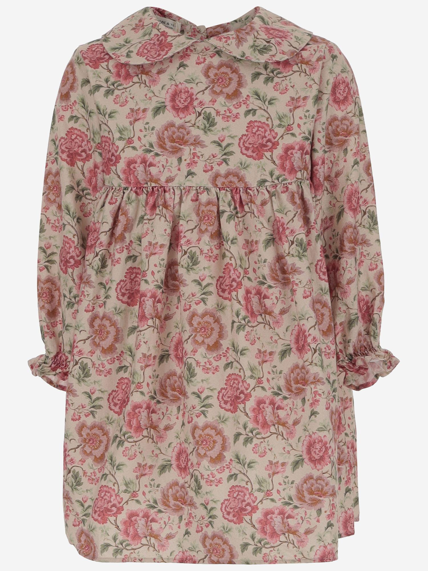 ABITO IN COTONE CON MOTIVO FLOREALE 01548134 396 BABE & TESS BAMBINO 