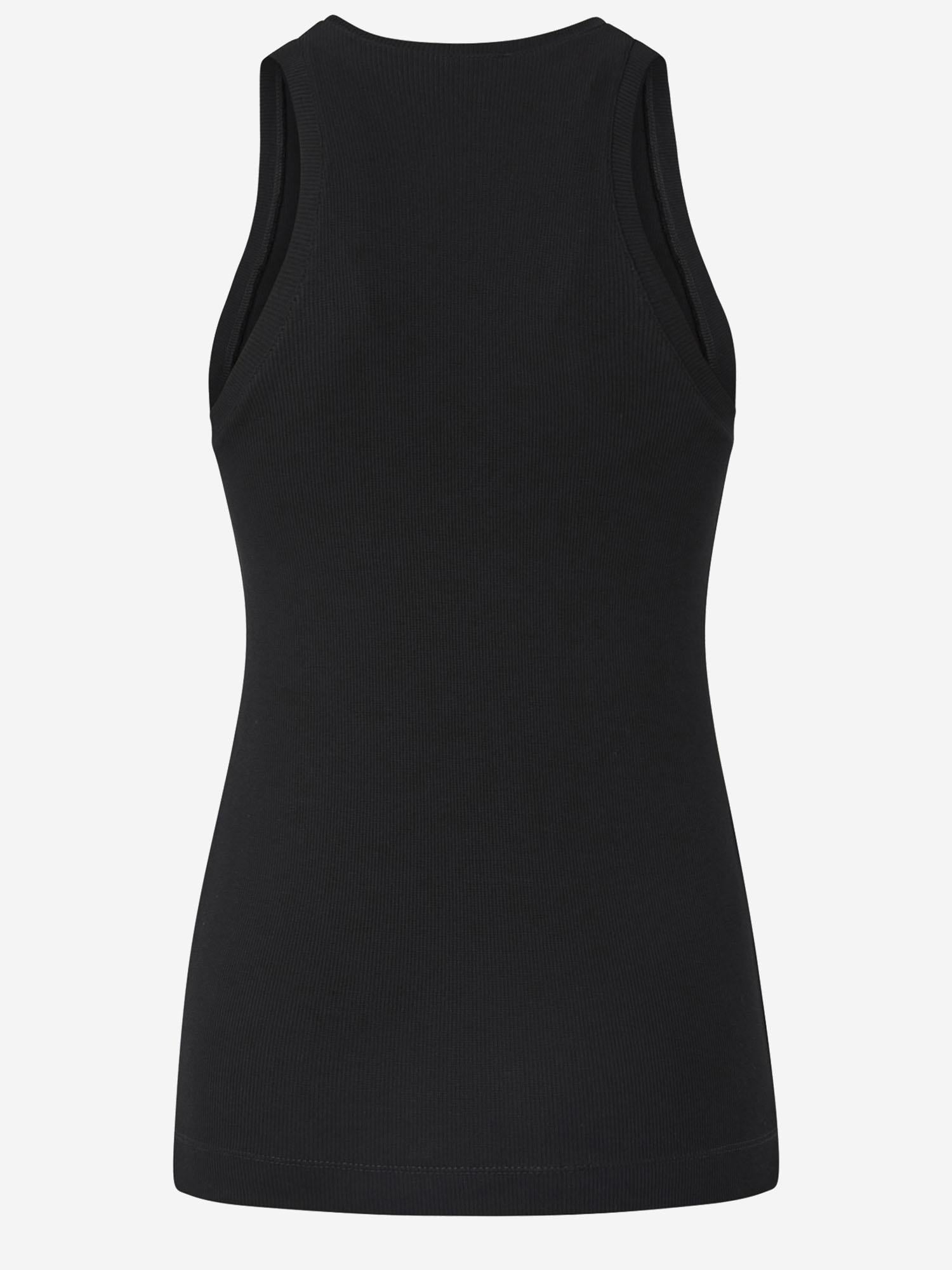 CANOTTA IN MAGLIA A COSTINE CON LOGO 100822 A2RCZ99 PINKO 