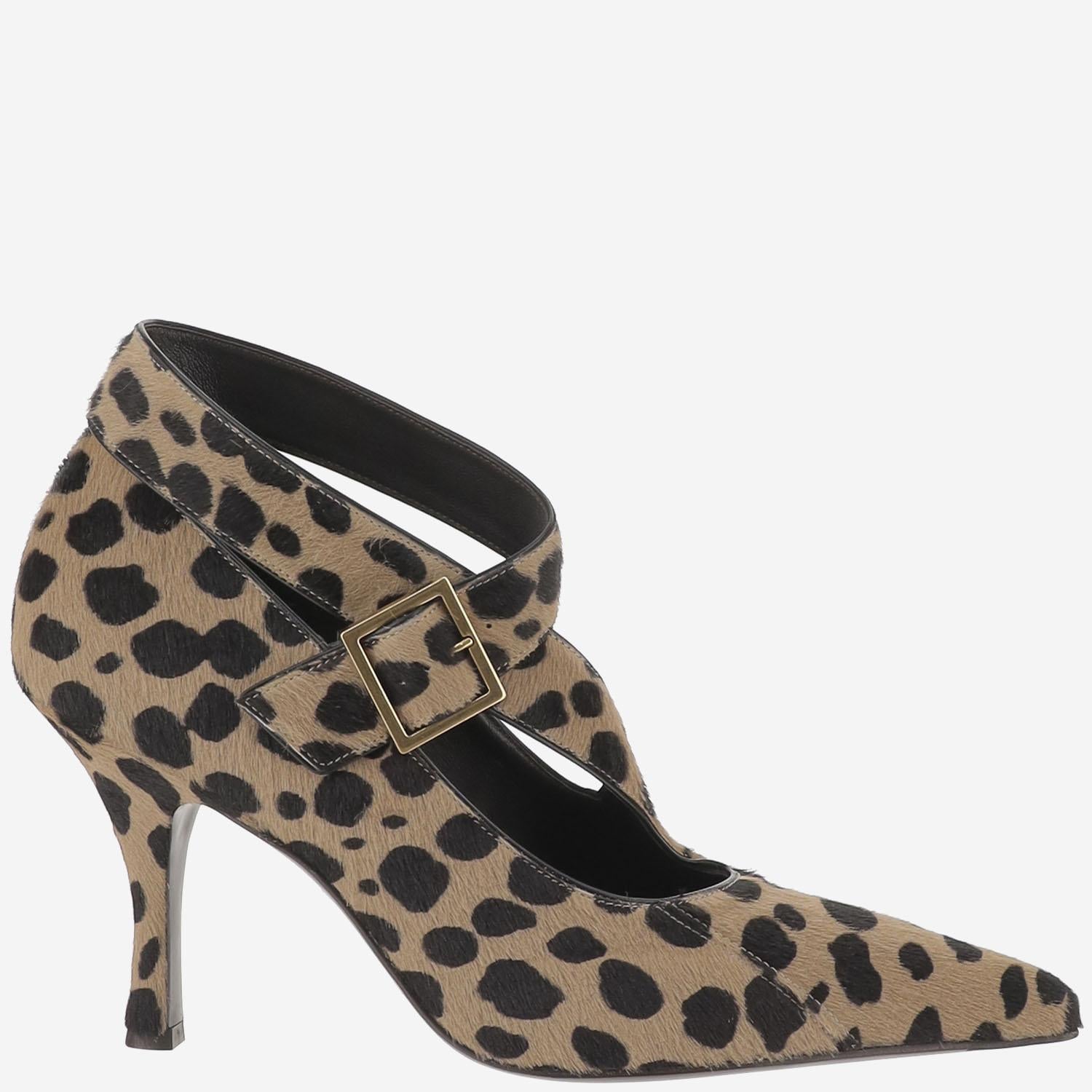Sloan Pump in cavallino con motivo animalier F2042969 836 KHAITE 
