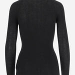 MAGLIA IN CASHMERE E SETA A COSTE W25613 0900 SASUPHI 