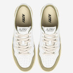 SNEAKERS MEDALIST LOW IN PELLE AULMFT06 SOFLEASUEWHTGREYGN AUTRY 