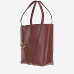 TOTE BAG CHLOÉ SPIN IN PELLE GRANATA CHC25SS811N84 6AW CHLOE 