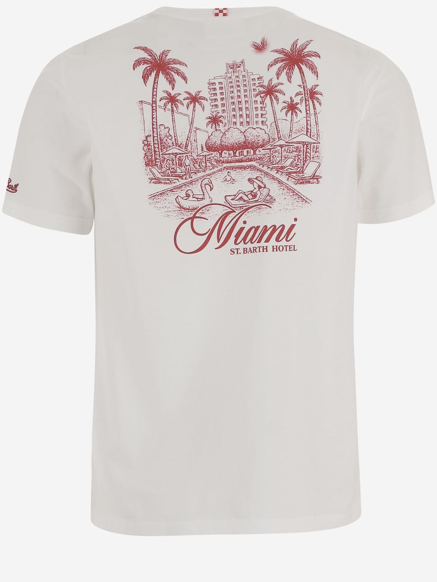 T-SHIRT IN COTONE CON STAMPA PRL0002 00385L MC2 SAINT BARTH 