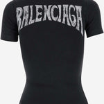 T-SHIRT IN COTONE STRETCH CON STAMPA GRAFICA 768075 TPVM21569 BALENCIAGA 