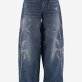jEANS effetto lavato con palme A544J122A C6F18 BLUMARINE 