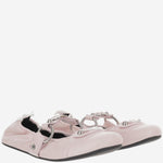 BALLERINE CITY FLAT IN PELLE CON FIOCCHI E STRASS 864665 WZD415158 BALENCIAGA 