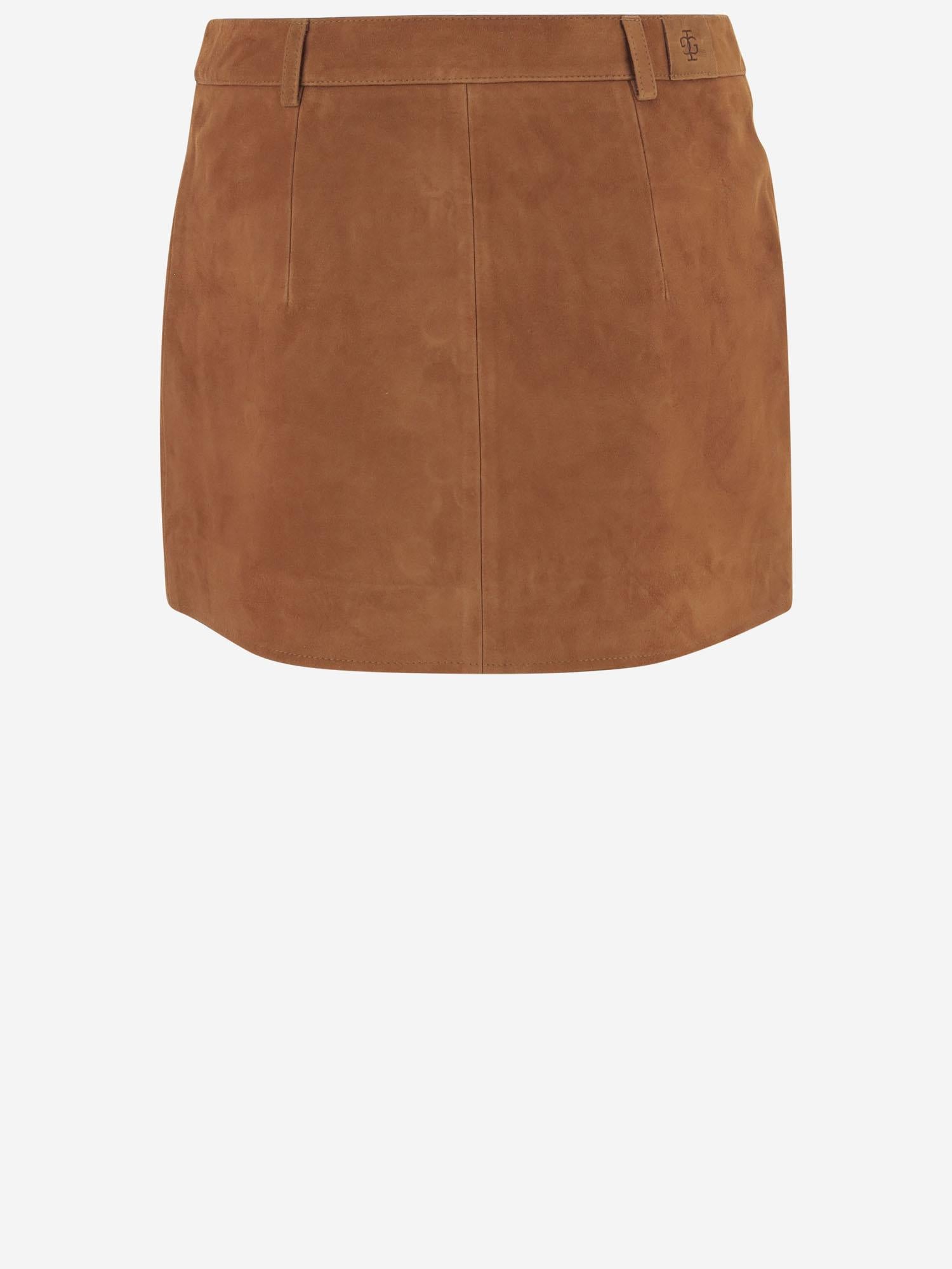 mini gonna in suede con tasche 21795 515 THE.GARMENT 