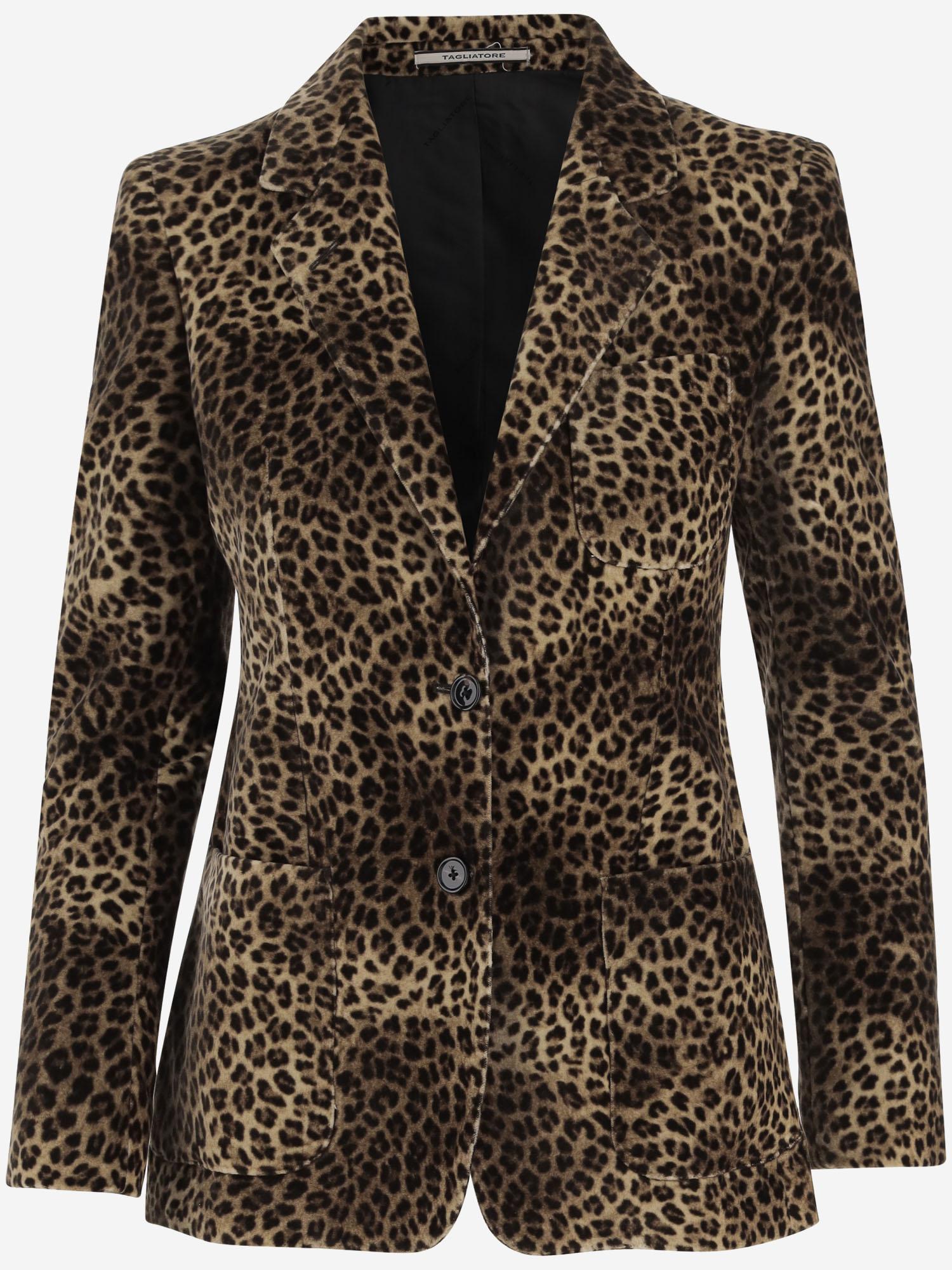 GIACCA IN CUPRO CON MOTIVO ANIMALIER JPARIGI12L 800012M1280 TAGLIATORE 