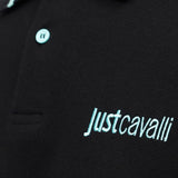 POLO IN COTONE CON COLLETTO BICOLORE E LOGO 80OAGT12 CJ506899 JUST CAVALLI 