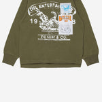 FELPA SDERSIM OVER IN COTONE CON STAMPA LOGO J02615 KYA0WK511 DIESEL KIDS 