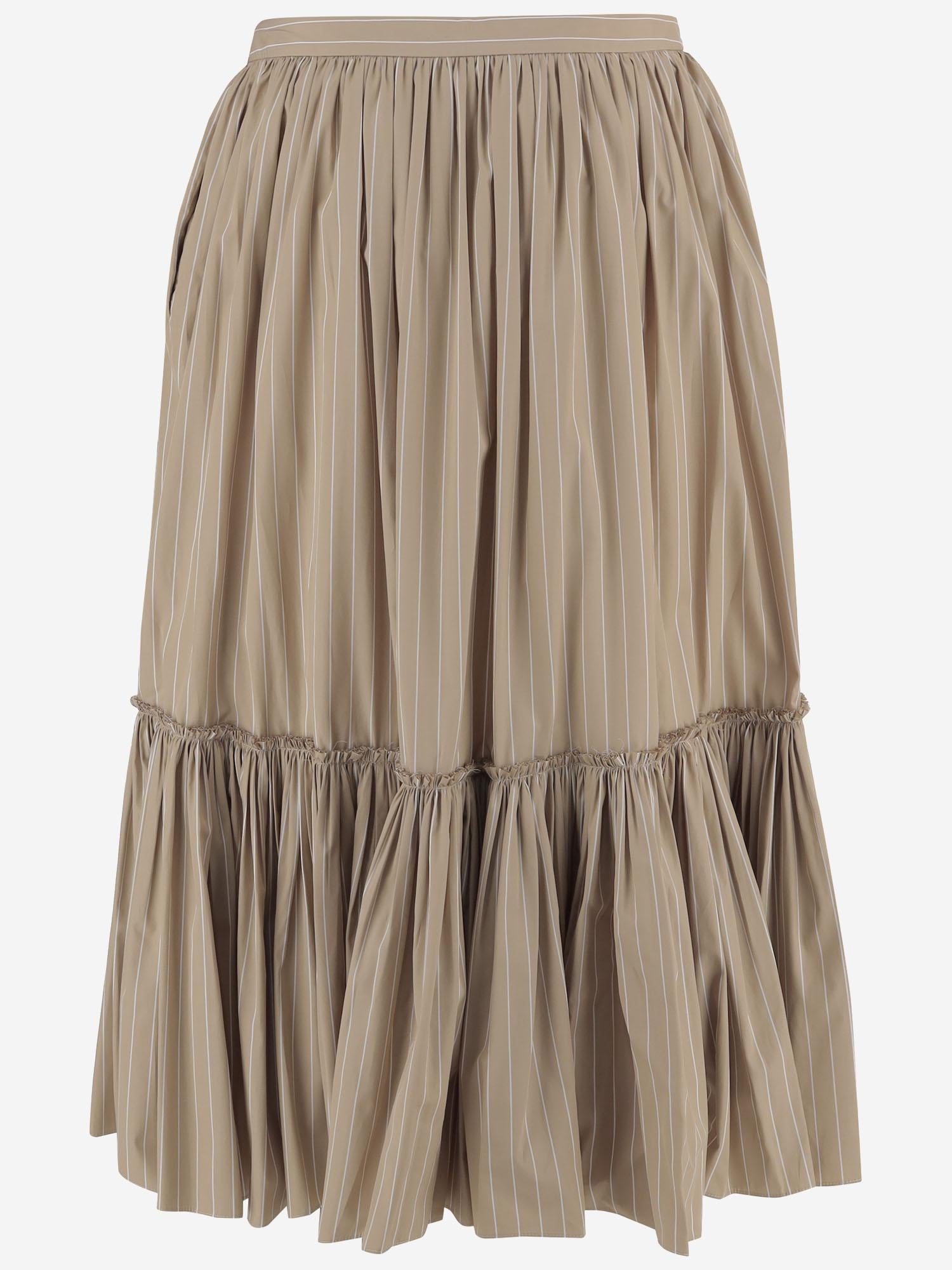 GONNA IN COTONE CON MOTIVO A RIGHE J02MA0373 J45329273 JIL SANDER 