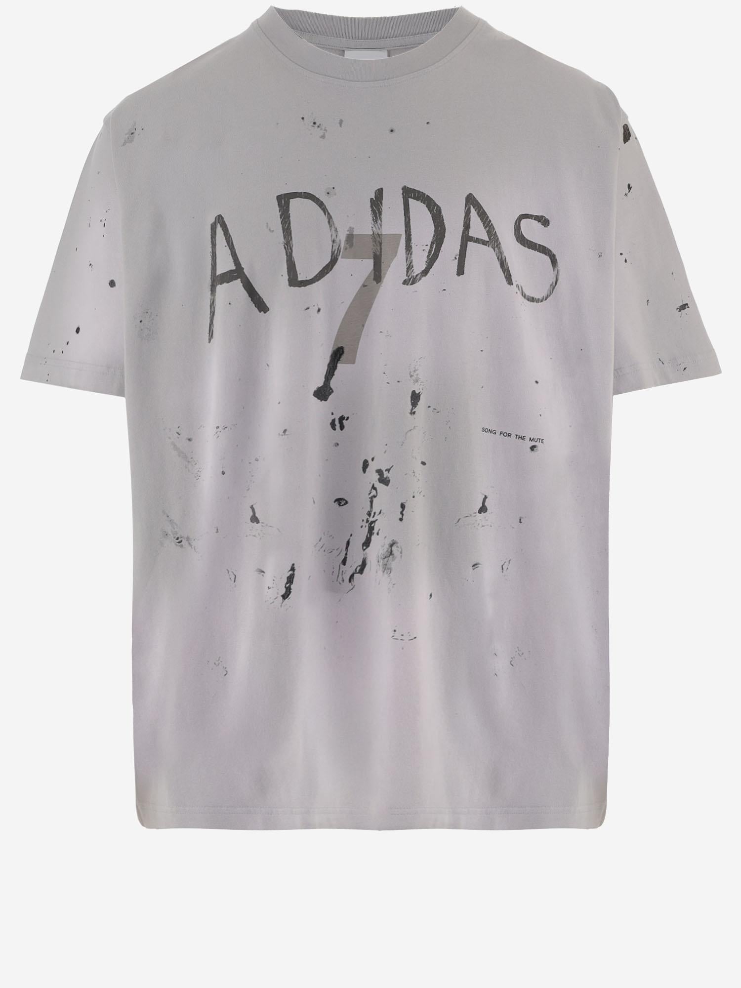 T-SHIRT SFTM007 IN COTONE CON LOGO KS1342 GREYTWO ADIDAS X SONG FOR THE MUTE 