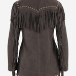 Giacca con frange in pelle scamosciata UN20 RSC309 UNCOMMON 