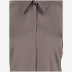 CAMICIA IN SETA STRETCH 4494 2094TAUPEAC F.IT 