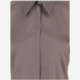 CAMICIA IN SETA STRETCH 4494 2094TAUPEAC F.IT 