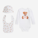 SET REGALO POLO BEAR TRE PEZZI IN COTONE 310981226 001 POLO RALPH LAUREN KIDS 